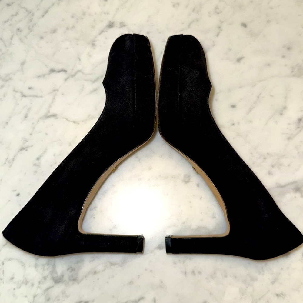 STUART WEITZMAN Shoes Larsa Suede Platform Pump Heels Black Size 6.5 - Picture 11 of 16